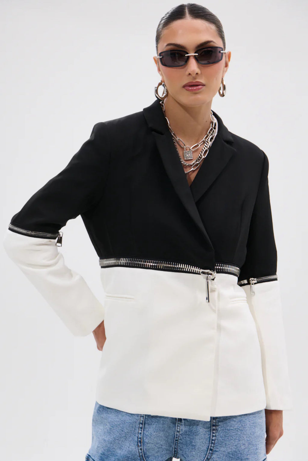 ZIPPER BLAZER