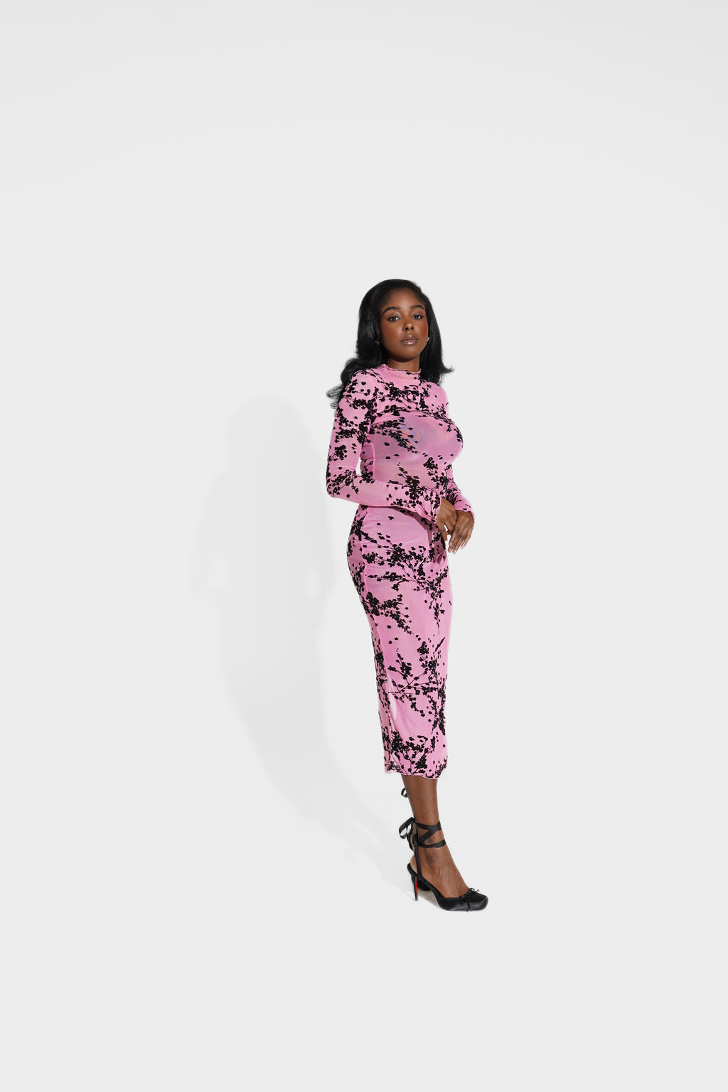 Cherry Blossom Mesh Dress