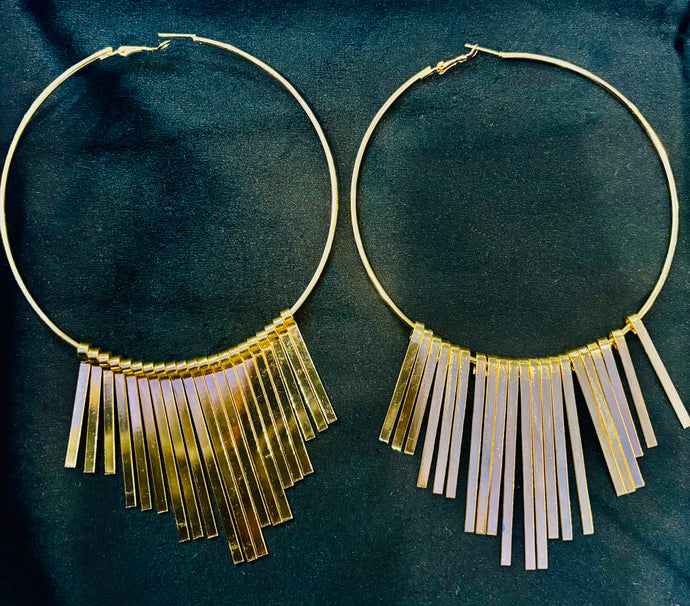 Metal fringe Hoops